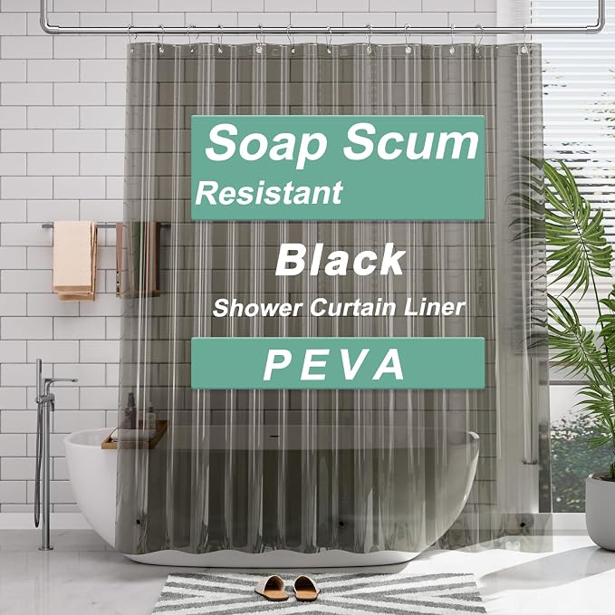 AmazerBath Extra Long Shower Curtain Liner, 72x84 Plastic Shower Curtain Liners by AmazerBath