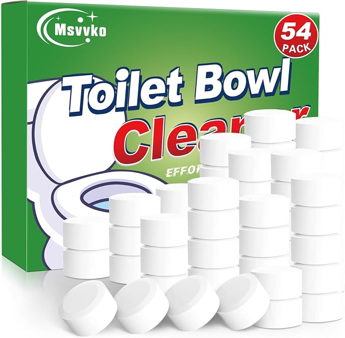 Toilet Bowl Cleaners Bleach Tablets 54 PACK, Automatic Toilet Tank Cleaner by Msvvko
