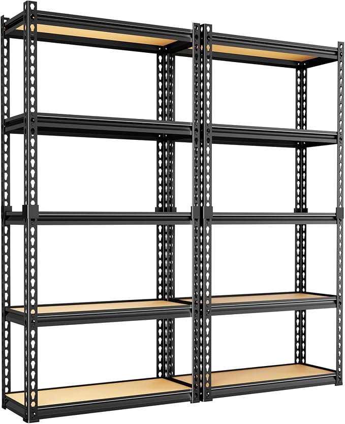 LEVELEVE 5-Tier Storage Shelving Unit, 2020 lbs Capacity, Heavy Duty Adjustable by Enjoyyourlife