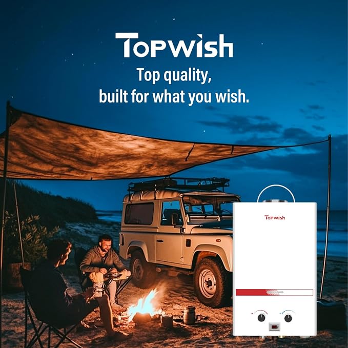Tankless Water Heater 8L, 2.11GPM Portable Propane Camping Water Heater - Image 7
