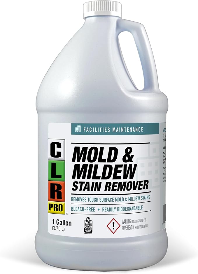 CLR PRO Heavy Duty Bleach-Free Mold and Mildew Stain Remover, 1 Gallon Bottle by CLR