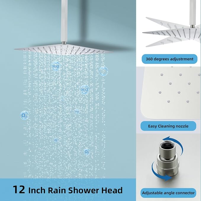 Shower System 12 Inches Rainfall Shower System Shower Head System - Image 5