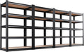 Set of 4 Garage Shelving 5-Tier Heavy Duty Storage Shelves, Adjustable Metal by Unknown