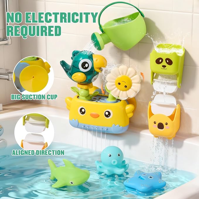 Baby Bath Toys for Kids Ages 1-3 Mold Free Bath Toys for Toddler 2-4 - Image 3
