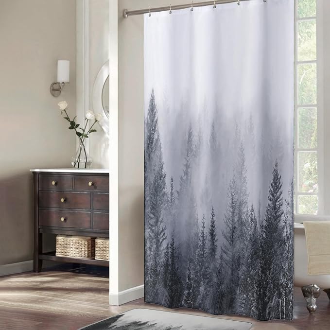 ORTIGIA 36x72 Misty Forest Stall Shower Curtain - Image 8