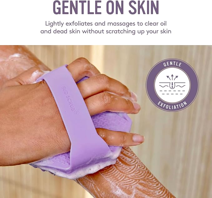 Sud Scrub® Antimicrobial Silicone Body Scrubber, Exfoliating Body Scrubber - Image 3
