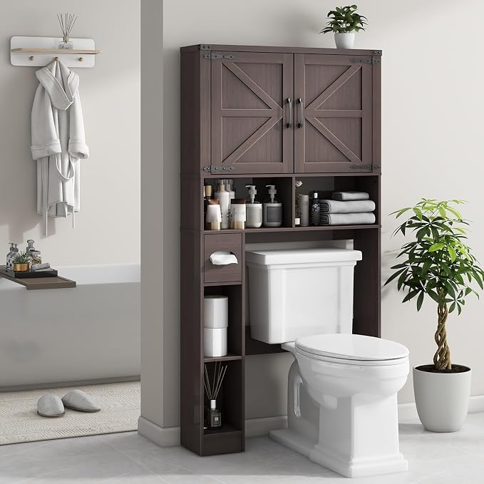 Vabches Over The Toilet Storage Cabinet, Farmhouse Storage Cabinet Over Toilet - Image 7