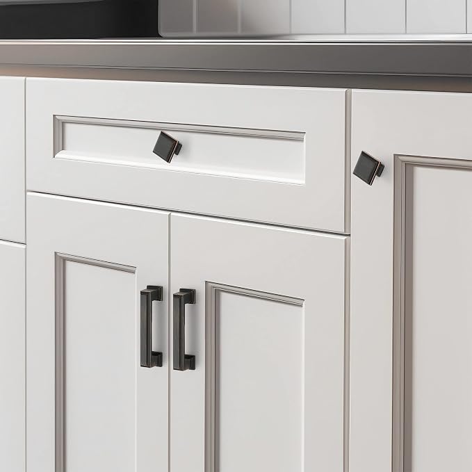 Ravinte Hardware 15 Pack Kitchen Cabinet Pulls Square Drawer Single Hole - Image 6