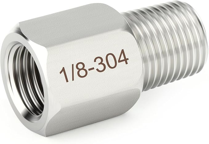 TAISHER 10PCS 304 Stainless Steel Pipe Fitting, New Reducer Adapter, 1/8" NPT - Image 3