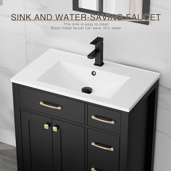LUCKWIND 30" Modern Bathroom Vanity - Image 5