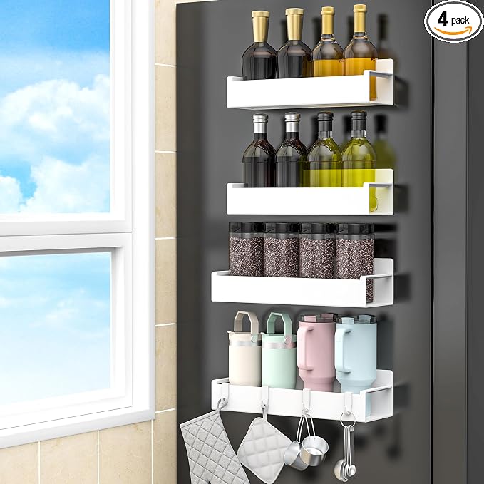 4 Pack Magnetic Spice Rack Organizer by HuggieGems