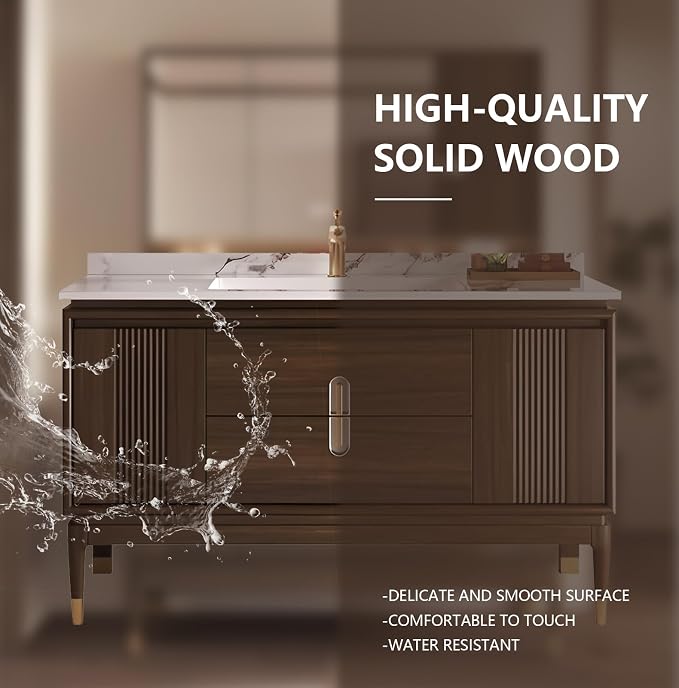 Single Sink Bathroom Vanity 68in, Freestanding Bathroom Vanity Includes Smart - Image 5