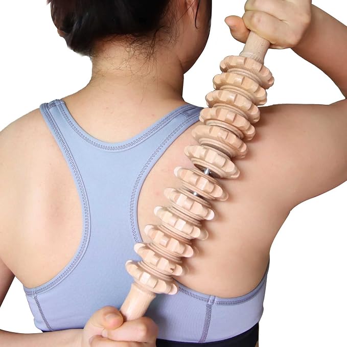 Wood Therapy Massage Tools, 16 inch Professional Wooden Massage Roller Stick & - Image 2