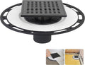 Square Shower Drain, 6-Inch Matte Black Kit by Unknown