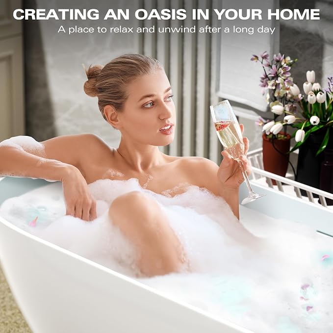 Abruzzo 63" Freestanding Bathtub Solid Surface - Image 6