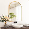 HARRITPURE Arched Bathroom Mirror 24" x 36“ Gold Modern Wall Mirror Aluminum by HARRITPUREHome