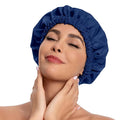 Reusable Shower Cap for Women, Stylish Large Waterproof Shower Bonnet Washable by Edoneery