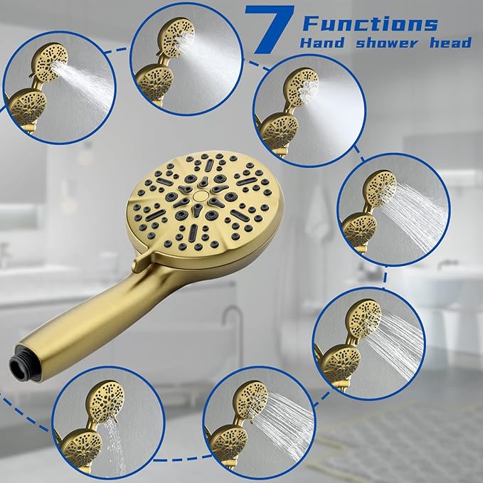 Dual Shower Faucet Set with Tub Spout Tub and Shower Faucet Set Complete Dual - Image 4