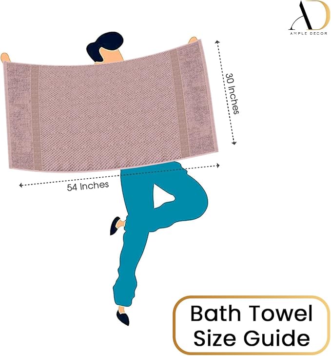 Ample Decor Bath Towels for Bathroom Set of 16 100% Cotton Popcorn Textured - Image 5