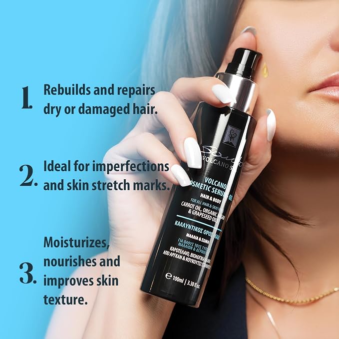 Volcano Cosmetic Serum 100ml – Hydrating & Anti-Aging Hair & Body Oil – Body - Image 6
