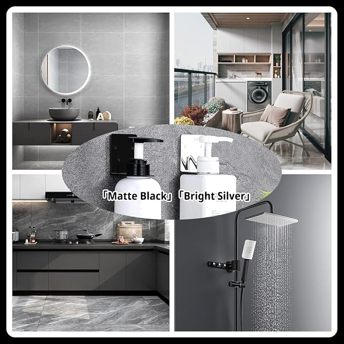 6Pcs Resizable Soap Bottle Dispenser Holder Wall Mount - Image 4