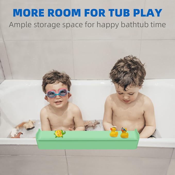 Splash Guard for Bathtub, 3.8" x 3.6" Silicone Bath Tub Splash Guard - Image 2