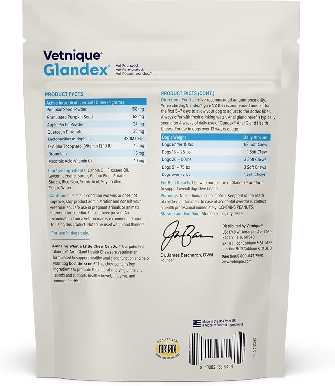 Vetnique Glandex Anal Gland Soft Chew Treats - Image 3