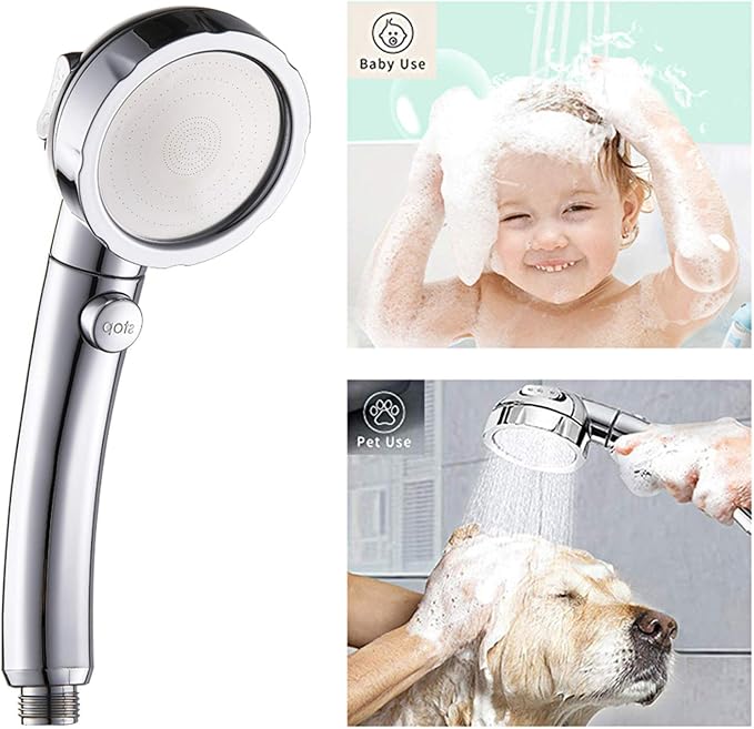 KAIYING Chrome High Pressure Handheld Shower Head - Image 3