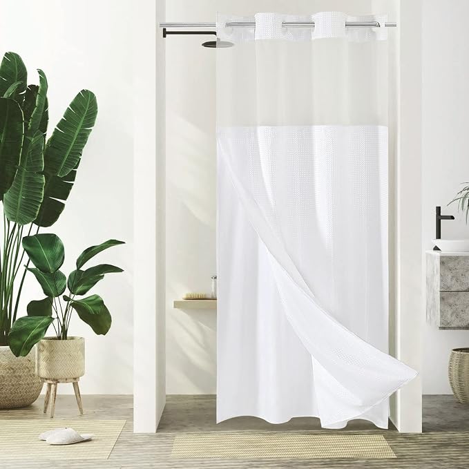Gibelle Stall Small Shower Curtain 36x74, Waffle Weave Shower Curtain by Gibelle