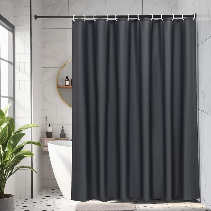 AooHome 96 inch Extra Long Solid Shower Curtain by AooHome