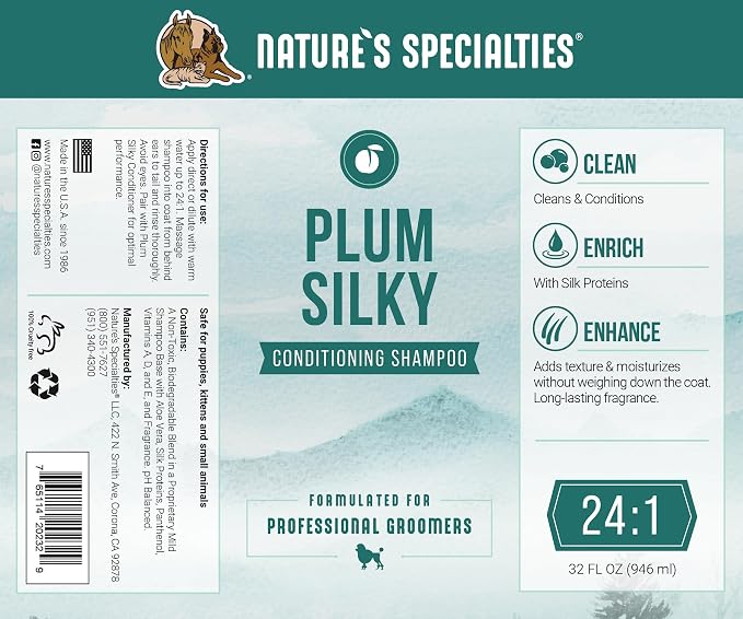 Nature's Specialties Plum Silky Ultra Concentrated Dog Shampoo Conditioner - Image 5