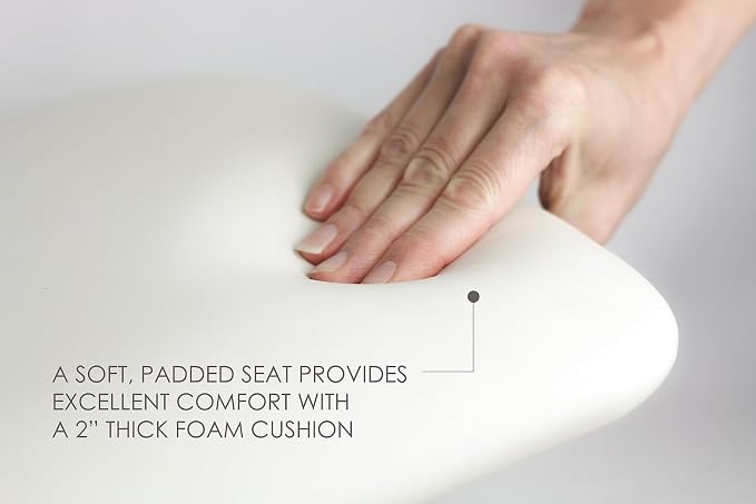 Seachrome Lift-Assist Shower Seat, L-Shaped Left-Hand, Wall Mount, Padded White - Image 4