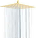 10 Inch Rain Shower Head, Square Rainfall & High Pressure, 304 Stainless Steel by Borlon