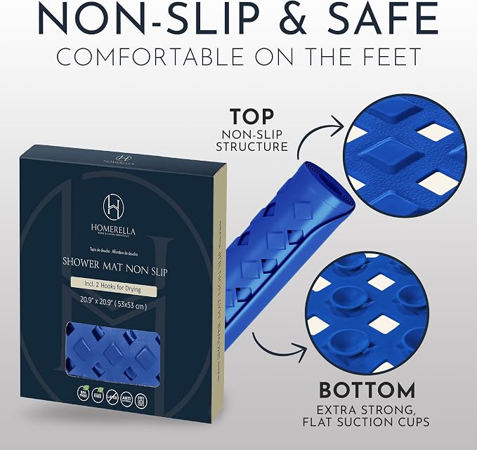homerella® Shower Mat Non Slip Anti Mold, Non Slip Shower Mats - Image 5