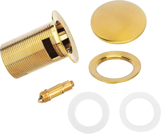 Brushed Gold Freestanding Bathtub Drain Stopper, Compatible - Image 3