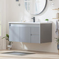 Floating Bathroom Vanity with Sink, 40 Inch Wall Mounted Bathroom Vanity with 2 by SmhxoFurniture
