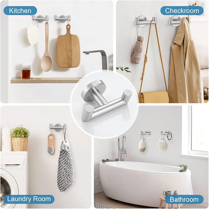 10-Piece Towel Bar Set Brushed Nickel Bathroom Hardware Set Upgraded Towel - Image 5
