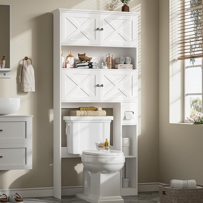 Over The Toilet Storage Cabinet, Farmhouse Storage Cabinet Over Toilet by Halitaa