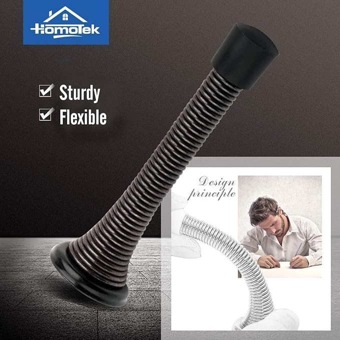 HOMOTEK 30 Pack Oil Rubbed Bronze Spring Door Stops, 3-1/8” Heavy Duty Door Stop - Image 2