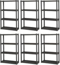 Sterilite 6-Pack 4 Shelf Unit, Heavy-Duty Shelving Storage and Utility Rack by Sterilite