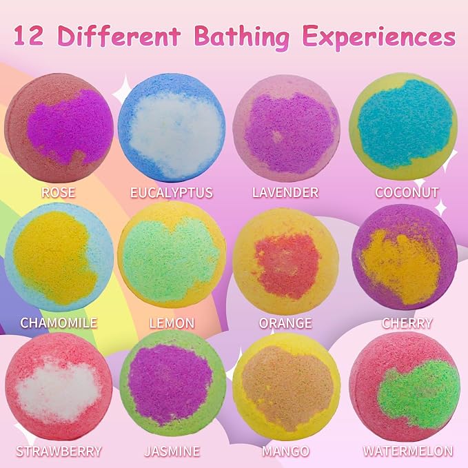 Bath Bombs for Kids with Surprise Inside for Girls Boys, 12 Pack Kids Bath - Image 6