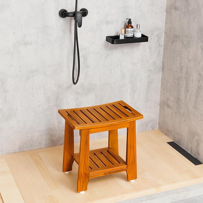 18" Standard Teak Shower Bench - Image 3