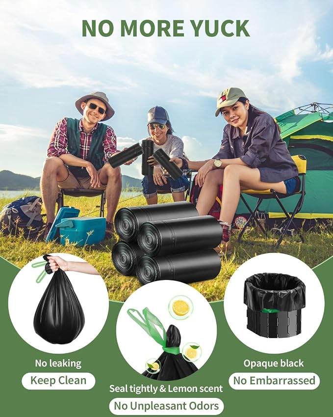 Camping Toilet Bags Poo Gel Set, 10 Gallon Composting Toilet - Image 8