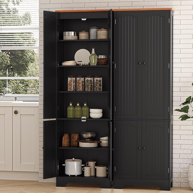 4 Door Pantry - 72.2'' Kitchen Cabinet - Image 7