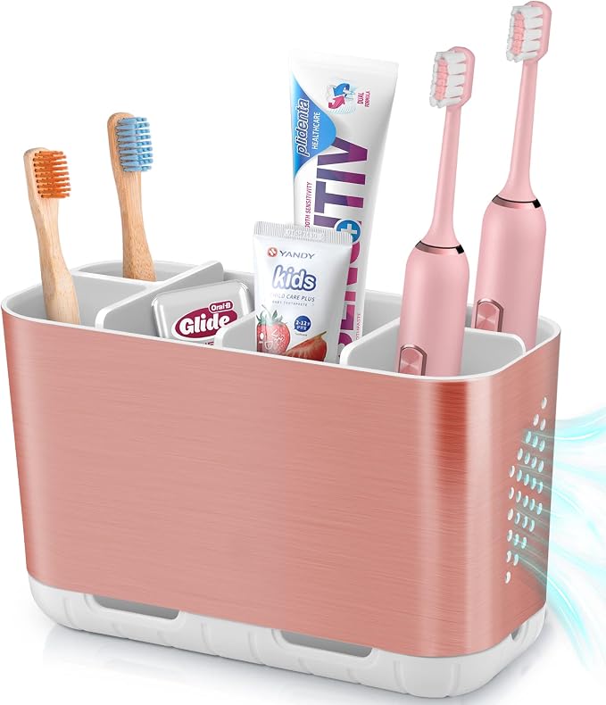 Boperzi Toothbrush Holders for Bathrooms Countertop, Electric Tooth Brush Holder by Boperzi
