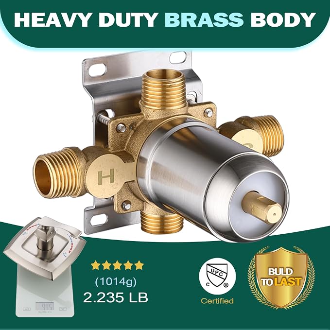 2 Way Shower Diverter Mixing Valve, Dual-Function Pressure Balance Shower - Image 4