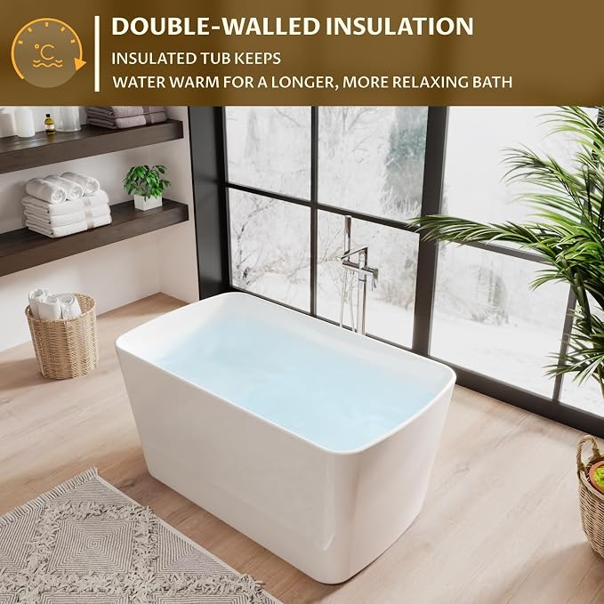 49" Acrylic Freestanding Bathtub - Image 6