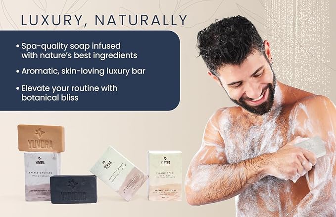 4 Pcs Men Natural Handmade Body Soaps 5 OZ Pack Set Rugged Essence Long lasting - Image 5