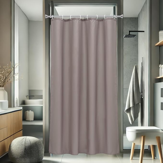 AooHome Fabric Solid Shower Curtain Liner by AooHome