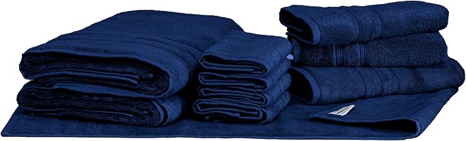 Mosobam Luxury Turkish 10pc Deluxe Bath Bundle Body Hand Face Towel and Mat by Mosobam
